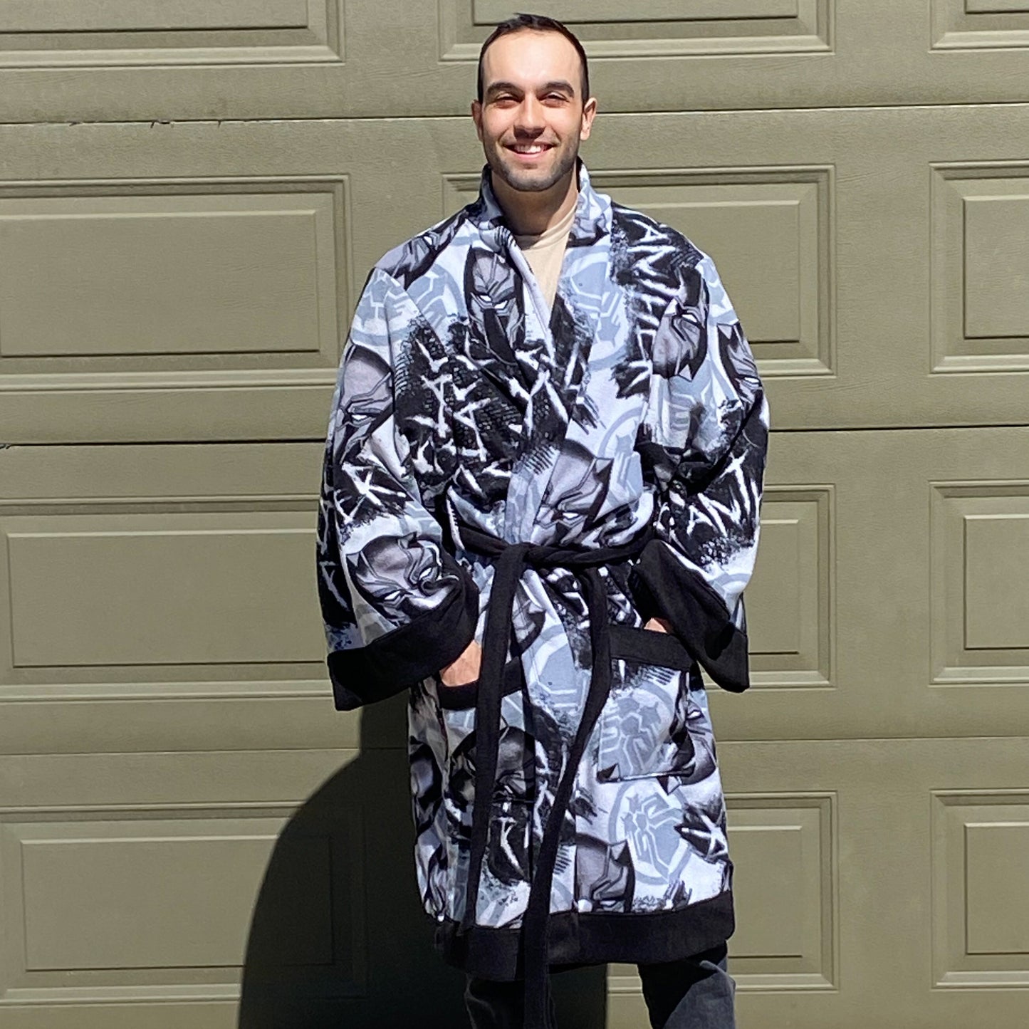 Black Panther Fleece Robe