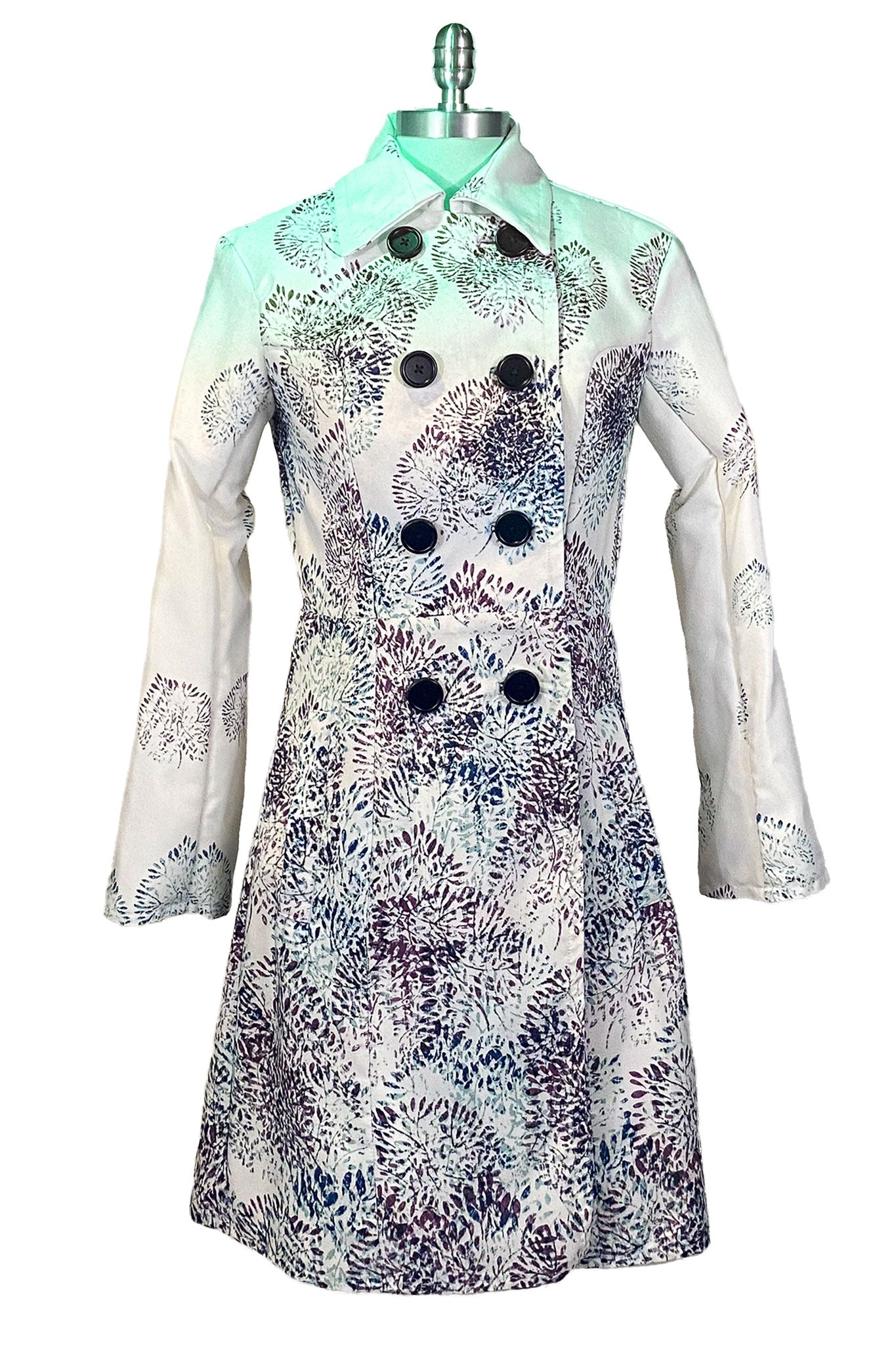 Botanical Breeze Trench Coat