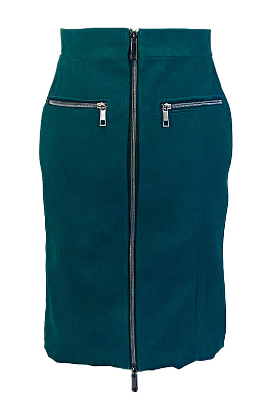 Zipper Pocket Pencil Skirt