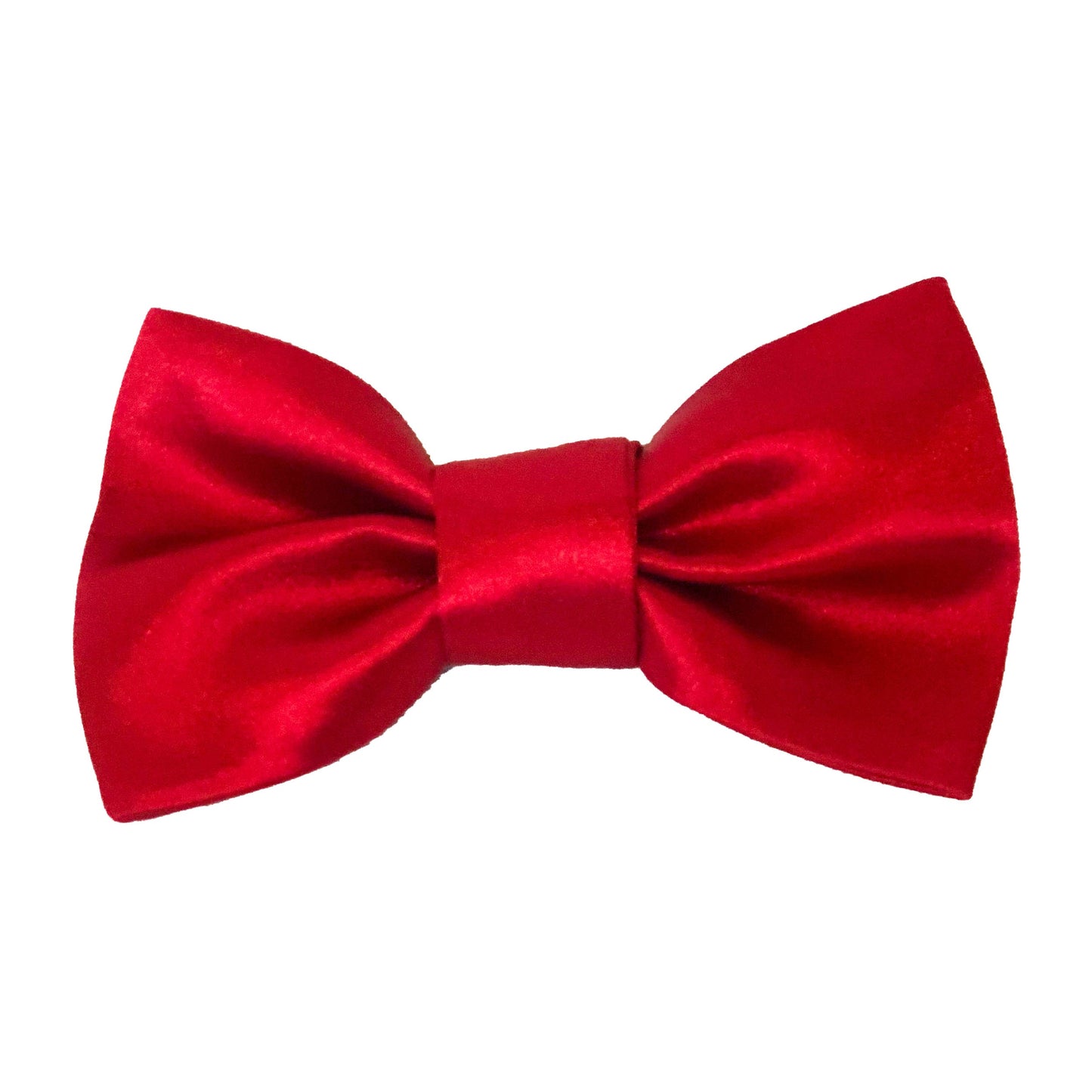 Photo of a hair bow made of red satin