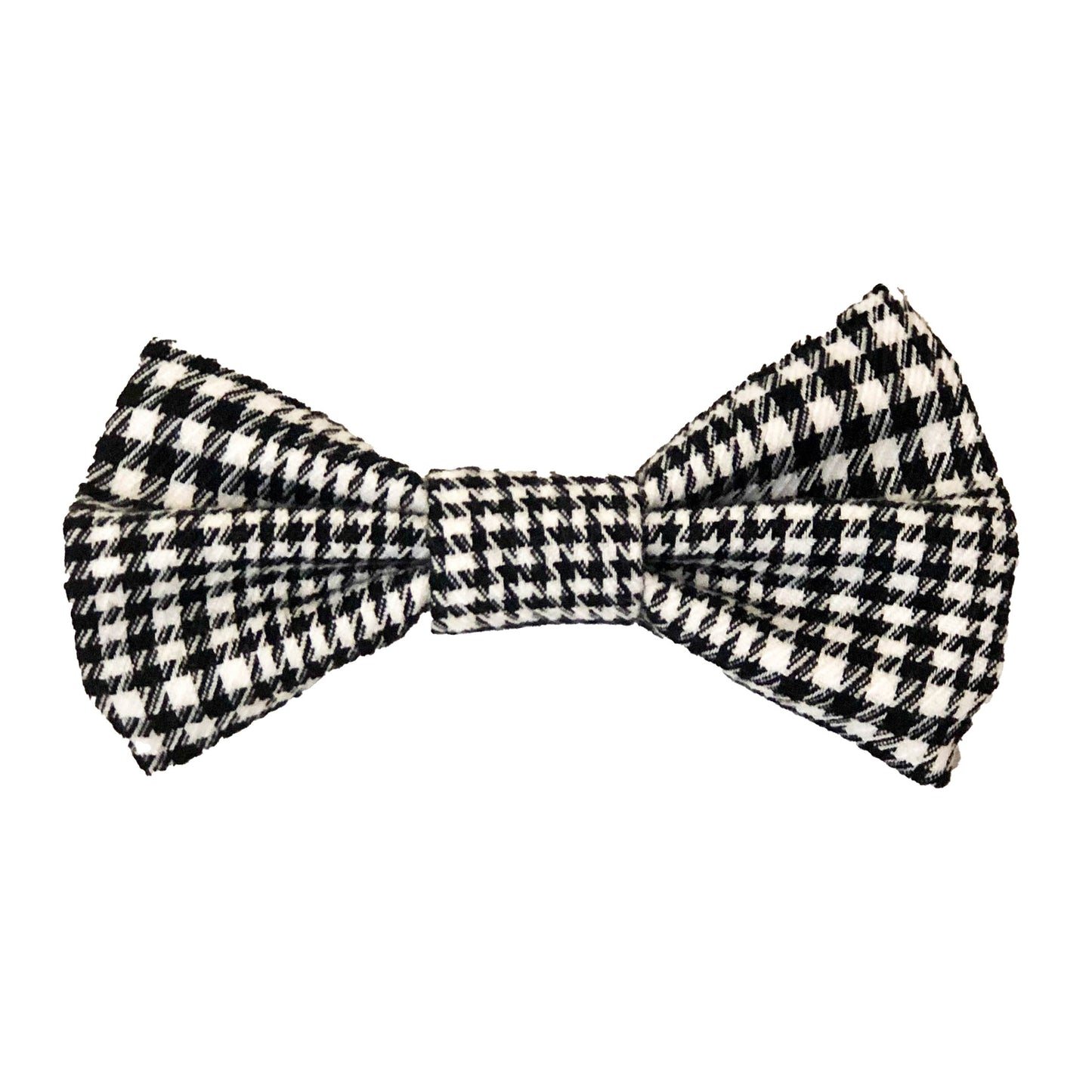 Hair bow in black and white houndstooth